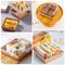 50 Pieces Small Charcuterie Boxes with Clear Lids, To Go Paper Disposable Food Containers, 5 Inches Bakery Dessert Boxes for Sandwich, Cookie, Pastry, Cake Slice (Brown)